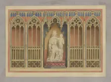 Shrine of the Altenberg Altar with the sculpture of a Madonna and Child, 1856. Creator: Carl Theodor Reiffenstein