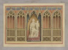 Shrine of the Altenberg Altar with the sculpture of a Madonna and Child, 1856. Creator: Carl Theodor Reiffenstein