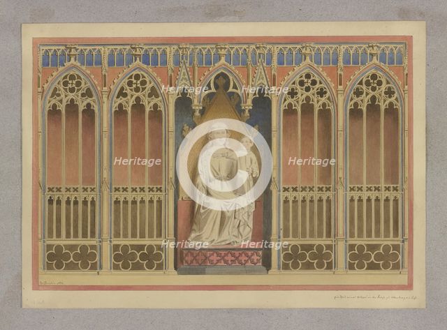 Shrine of the Altenberg Altar with the sculpture of a Madonna and Child, 1856. Creator: Carl Theodor Reiffenstein.