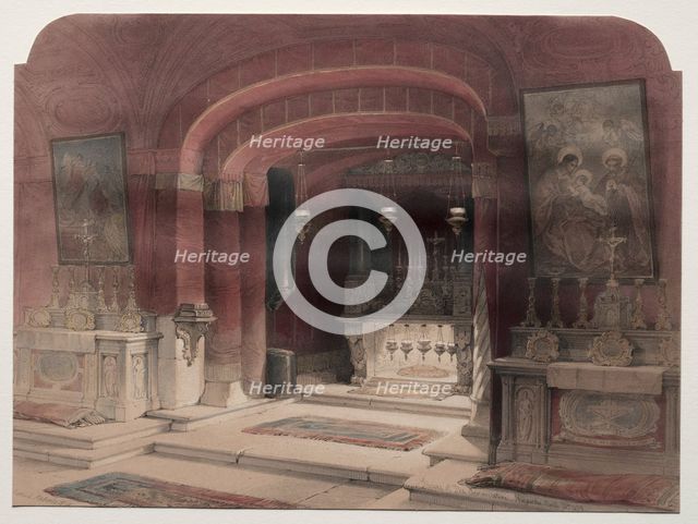 Shrine of the Annunciation, Nazareth, 1839. Creator: David Roberts (British, 1796-1864).
