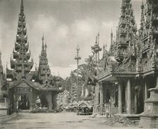 Shrine of the Great Bell at the Shwe Dagon Pagoda, Rangoon 1900. Creator: Unknown