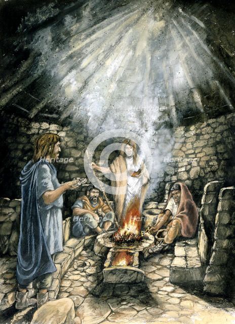 Shrine at Nornour, Isles of Scilly, 3rd century, (c1990-2010). Artist: Peter Dunn.