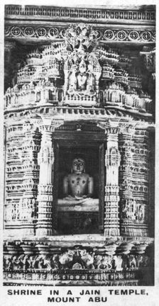 Shrine in a Jain temple, Mount Abu, Rajasthan, India, c1925