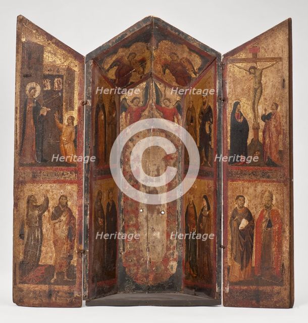 Shrine with the Crucifixion, Saints and Angels. Creator: Taddeo Gaddi.