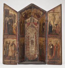 Shrine with the Crucifixion, Saints and Angels. Creator: Taddeo Gaddi