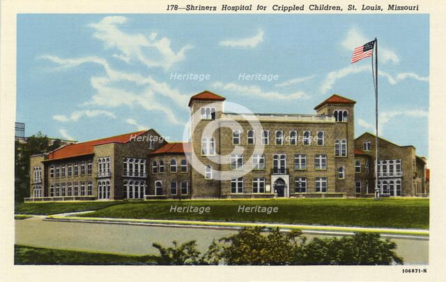 Shriners' Hospital for Crippled Children, St Louis, Missouri, USA, 1925. Artist: Unknown