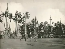 Shrines at the Shwe Dagon Pagoda, Rangoon 1900. Creator: Unknown