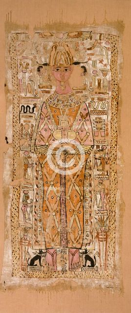 Shroud of Nespawtytawy, inscribed in hieroglyphs, 2nd century. Artist: Unknown.