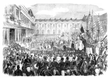 Shrove Tuesday procession of the Fat Ox at the Tuileries, Paris, 1870. Creator: Unknown