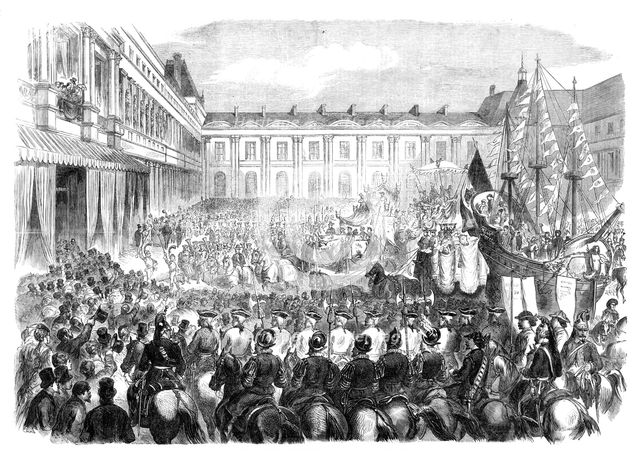 Shrove Tuesday procession of the Fat Ox at the Tuileries, Paris, 1870. Creator: Unknown.
