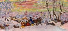 Shrove-Tide 1916, (1939). Creator: Boris Mikhajlovich Kustodiev
