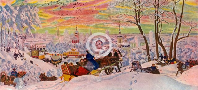 'Shrove-Tide', 1916, (1939). Creator: Boris Mikhajlovich Kustodiev.
