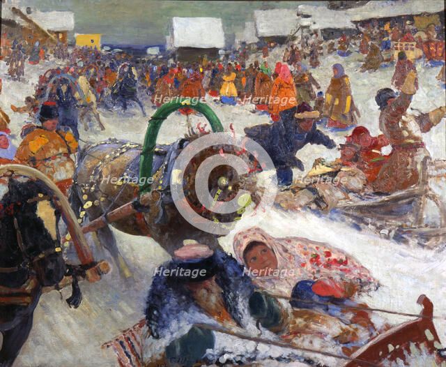 'Shrovetide', 1905.  Artist: Sergei Ivanov