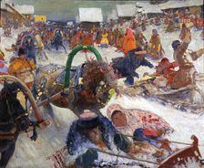 Shrovetide 1905. Artist: Sergei Ivanov