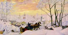 Shrovetide, 1916. Artist: Kustodiev, Boris Michaylovich (1878-1927)