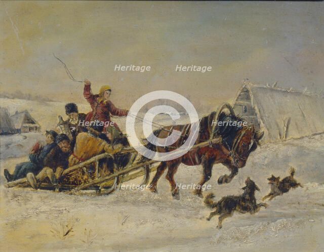 Shrovetide. Artist: Sverchkov, Nikolai Yegorovich (1817-1898)