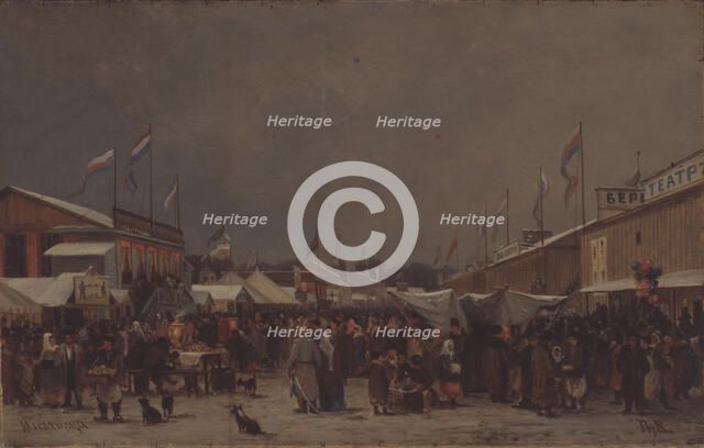 Shrovetide. Artist: Vereshchagin, Pyotr Petrovich (1836-1886)