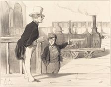 Si ma machine est bonne? je crois bien..., 1843. Creator: Honore Daumier
