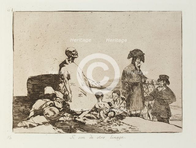 Si son de otro linage.; Los Desastres de la Guerra, Madrid 1863. Creator: Francisco Goya.