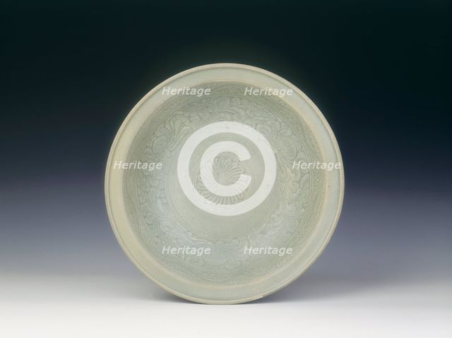 Si Satchanalai celadon dish, Thailand, late 14th-early 15th century. Creator: Unknown.