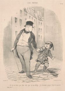 Si tu ne viens pas plus que ça au collège ..., 19th century. Creator: Honore Daumier