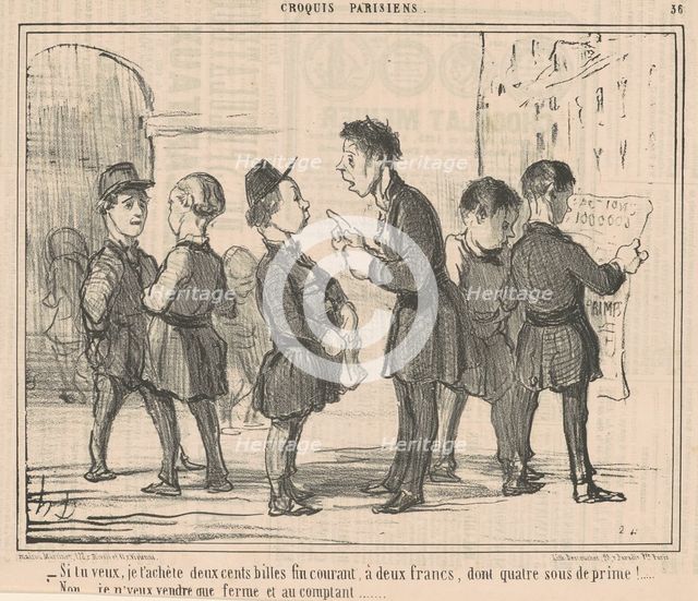 Si tu veux, je t'achète deux cents billes ..., 19th century. Creator: Honore Daumier.
