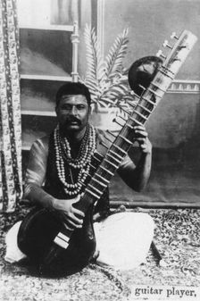 Sitar player, India, 20th century