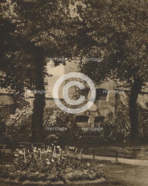 'Site of the Marshalsea Prison from the Churchyard of St. George's, Southwark', c1935. Creator: Taylor.