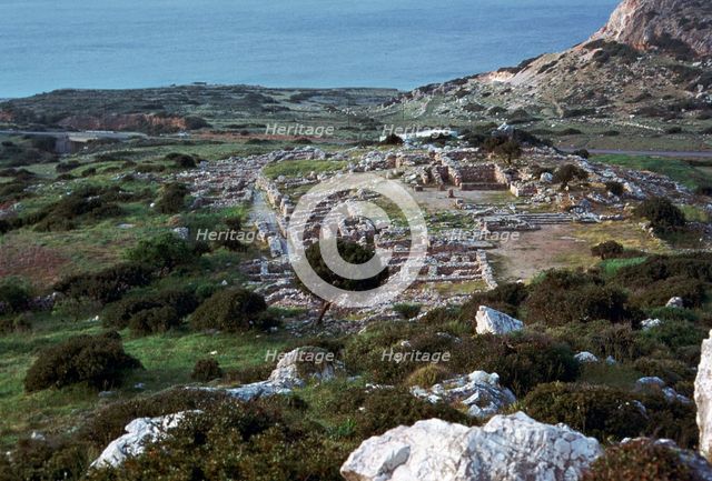 Site of the Minoan town of Gournia. Artist: Unknown