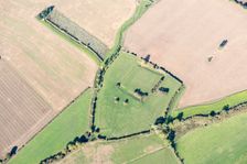 Site of St Andrews College and moat earthwork, Acaster Marshes, North Yorkshire, 2018. Creator: Emma Trevarthen