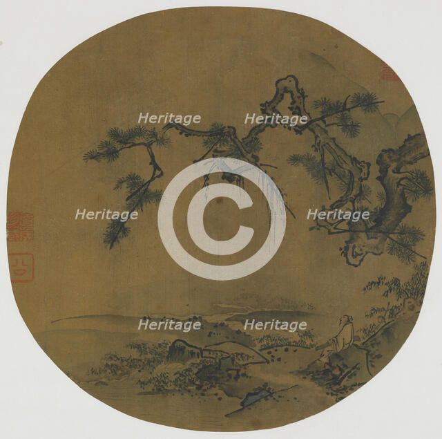 Sitting under a Pine, Ming dynasty, 15th-16th century. Creator: Unknown.