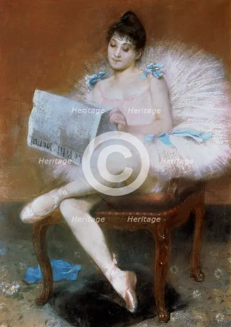'Sitting Ballet Dancer', 1890.  Artist: Pierre Carrier-Belleuse