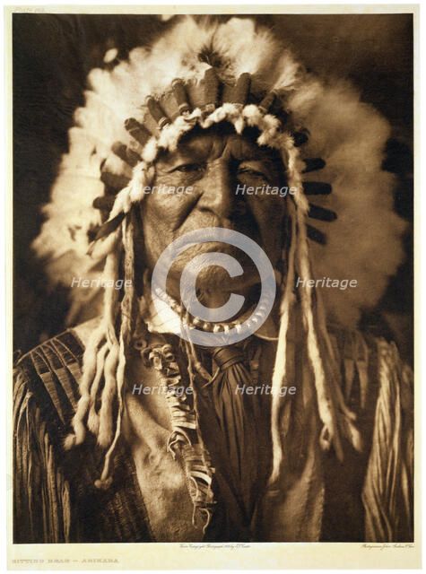 'Sitting Bear - Arikara', 1908. Artist: John Andrew & Son