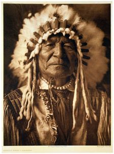 Sitting Bear - Arikara 1908. Creator: John Andrew & Son