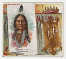 Sitting Bull, Dakota Sioux, from the American Indian Chiefs series (N36) for Allen & Ginte..., 1888. Creator: Allen & Ginter