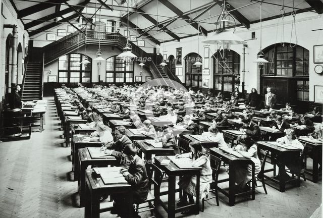 Sitting examinations, Crawford Street School, Camberwell, London, 1906. Artist: Unknown.