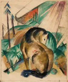 Sitting horse, c. 1912