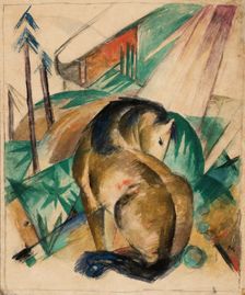 Sitting horse, c. 1912