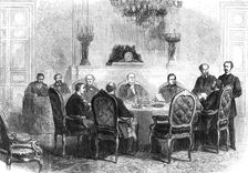 Sitting of the Conference at Paris on the Turkish and Greek Question, 1869. Creator: Unknown