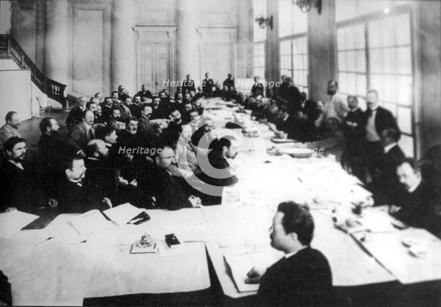 Sitting of the agricultural commission of the First Duma, St Petersburg, Russia, 1906. Artist: Anon