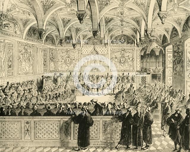 'Sitting of the Parliament of Paris', 1890.   Creator: Unknown.