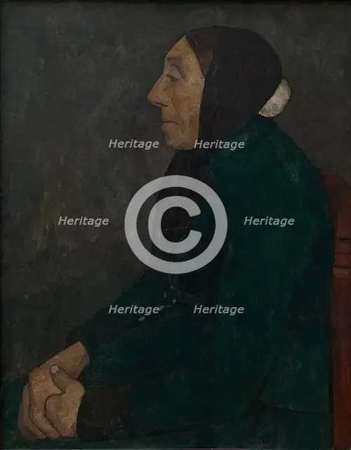 Sitting old Peasant woman, 1903. Creator: Paula Modersohn-Becker.