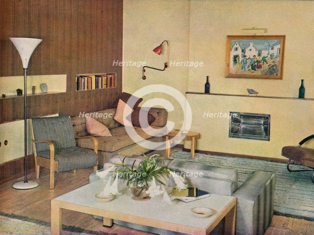 'Sitting room designed by Sege Chermayeff', c1941. Artist: Serge Chermayeff.