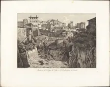 Situatione del Tempio di Vesta a Tivoli, dirimpetto la Cascata, 1798. Creator: Albert Christoph Dies