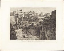 Situatione del Tempio di Vesta a Tivoli, dirimpetto la Cascata, 1798. Creator: Albert Christoph Dies