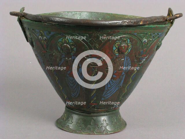 Situla (Bucket for Holy Water) with Saint Peter and Other Saints, Probably Apostles, ca. 1200-1225. Creator: Unknown.