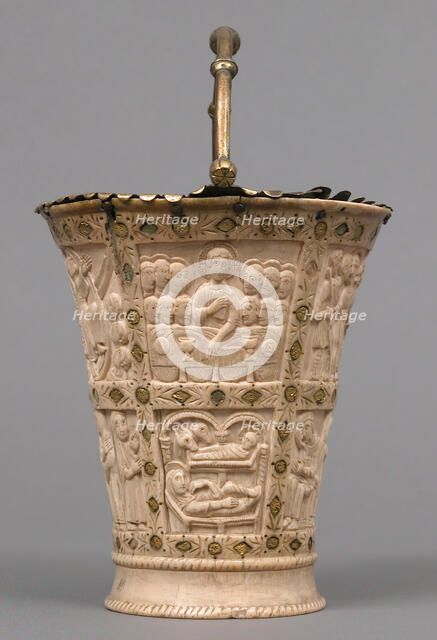 Situla (Bucket for Holy Water), Carolingian, 860-880. Creator: Unknown.
