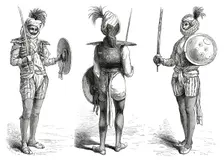 Sivadass, Naga of Niwayi, Jeypore; Naga of Jeypore; Sookadev Shekawatty, Oudeypore, 1876. Creator: Unknown