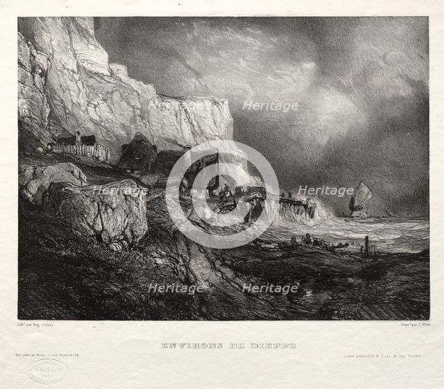 Six Marines: Environs de Dieppe, 1833. Creator: Eugène Isabey (French, 1803-1886).