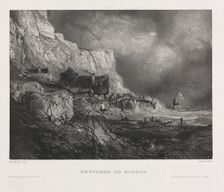 Six Marines: Environs of Dieppe, 1833. Creator: Eugène Isabey (French, 1803-1886); Morlot, Paris and McLean